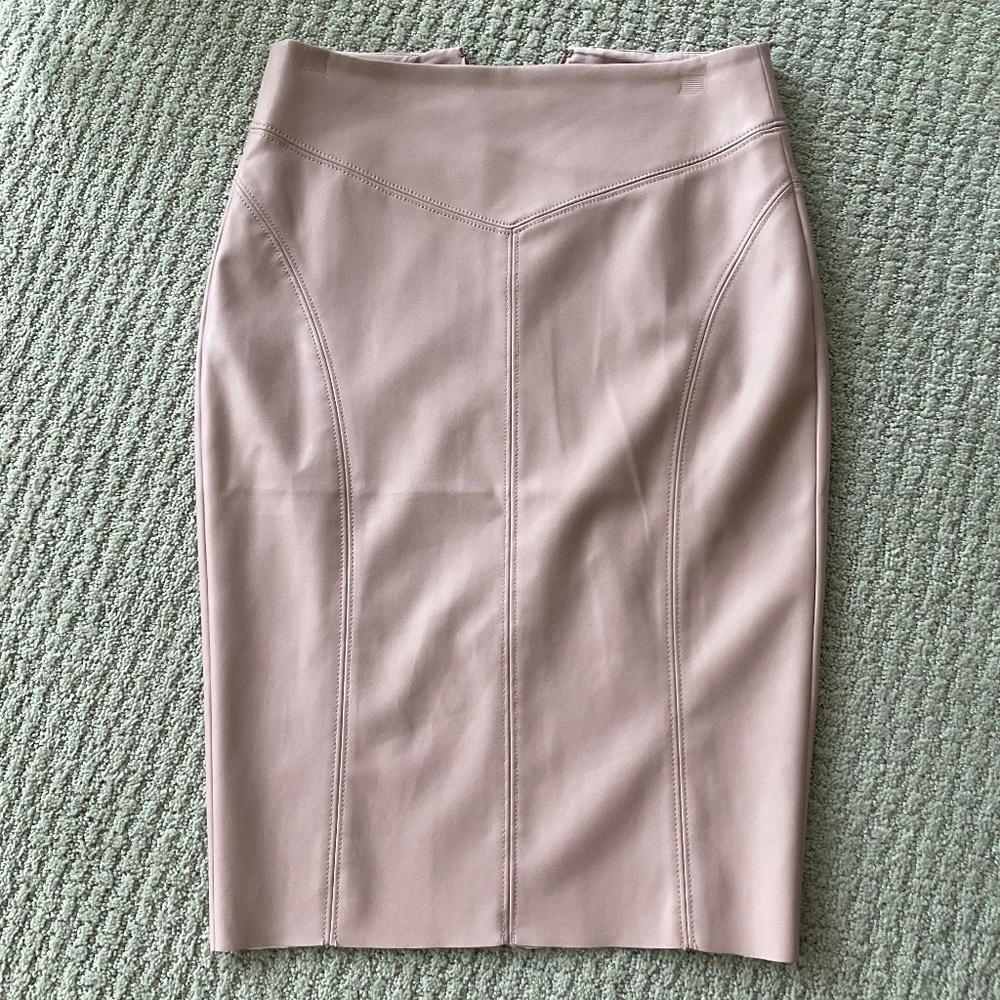 Pink leather EXPRESS skirt